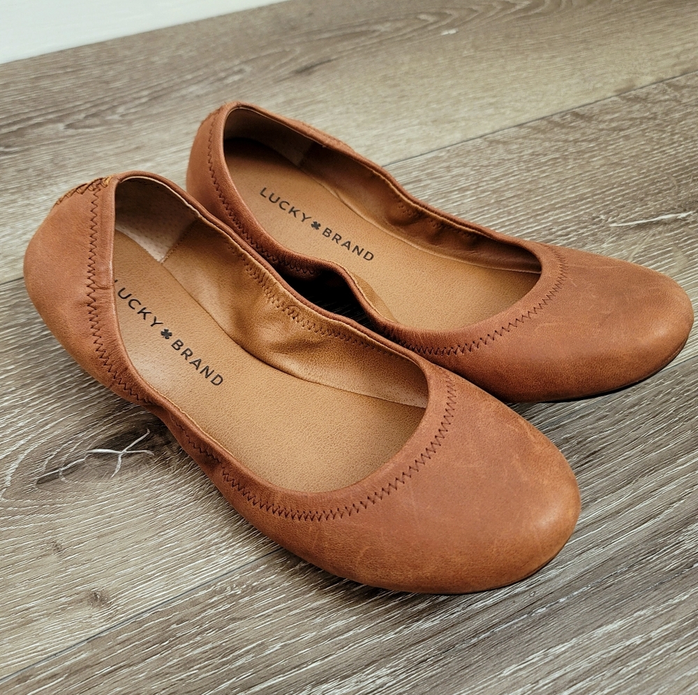 Lucky Brand Emmie Flats Brown 9.5